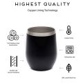 Yerba Mate Gourd Tea Cup Set 12Oz,Double-Wall Stainless Coffee Water Cup with Lid 2 Bombillas Straws Spoon&Brush. 