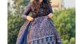Allover printed fancy maxi 3 pieces latest design stitched dress for girls. 