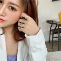 Punk Cool Hip Pop Rings Multi-layer Adjustable Chain Four Open Finger Rings Alloy Rings for Women Party Gift. 