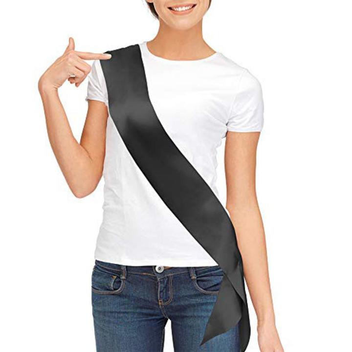 Blank sash Black ( pack of 1 )