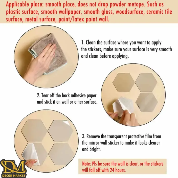 6PCS%20Hexagon%203D%20Mirror%20Wall%20Stickers%20Self%20Adhesive%20Decorative%20Acrylic%20Decals%20-%20Image%206