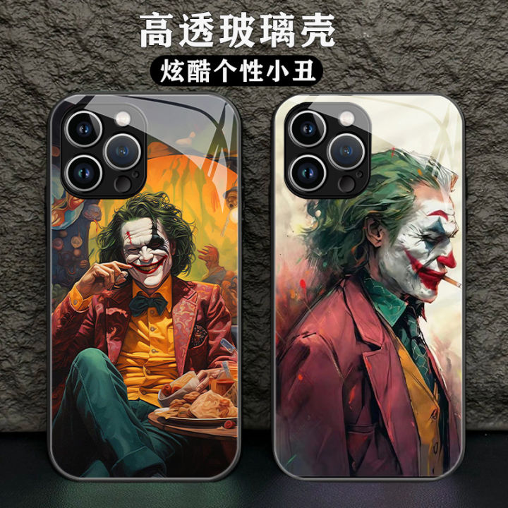 New Villain Clown Mobile Phone Shell for Iphone 15promax Men 14plus Advanced Cool Glass Shell 11 Wholesale