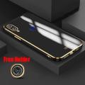 Biruiqu for VIVO V11 Back Cover Luxury 6D Plating Frame Shiny Bling Phone Pounch Soft Silicone Square Phone Case. 