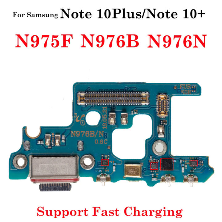 USB Dock Connector Charging Port Flex Cable For Samsung Galaxy Note 10 Plus N975F N976N N976B Charger Board With Mic Module
