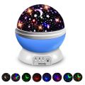 360° Rotating Star & Moon Projector Night Light | Colorful LED Galaxy Lamp for Kids’ Room, Bedroom & Home Décor | USB & Battery Powered Night Lamp with Multiple Lighting Modes. 