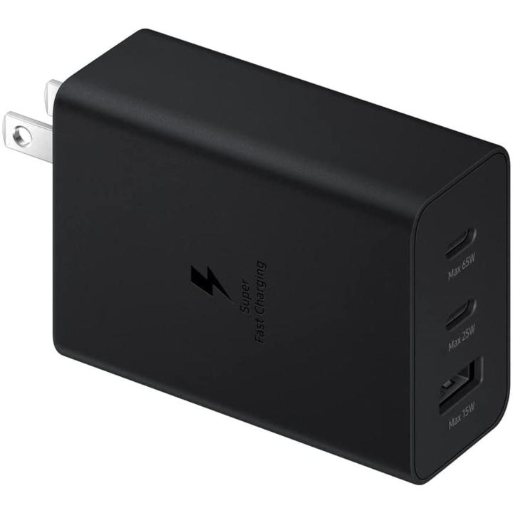 Samsung 65W Trio Super Fast Charger for Galaxy Note20 Ultra 5G, Note 20 5G, Note10, Note10+, Note10+ 5G, Galaxy Note8, Note9, Galaxy A10e, A20, A50, A02, A12, A32 5G, A42 5G, and A52 5G