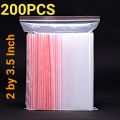 200PCS Resealable Air Tight Zip Lock Ziplock Shopper Transparent Plastic Seal Zipper Bags multiple sizes to choose from. 