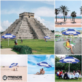 PRENDS Garden Umbrella  8 feet Heavy Duty Garden Umbrella Big Size Garden Outdoor Umbrella for Rain & Sun Protection (rendm colour)  Without Stand. 