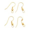 100/Pcs Earring Hooks Base For Jewelry Making Gold/Silver. 