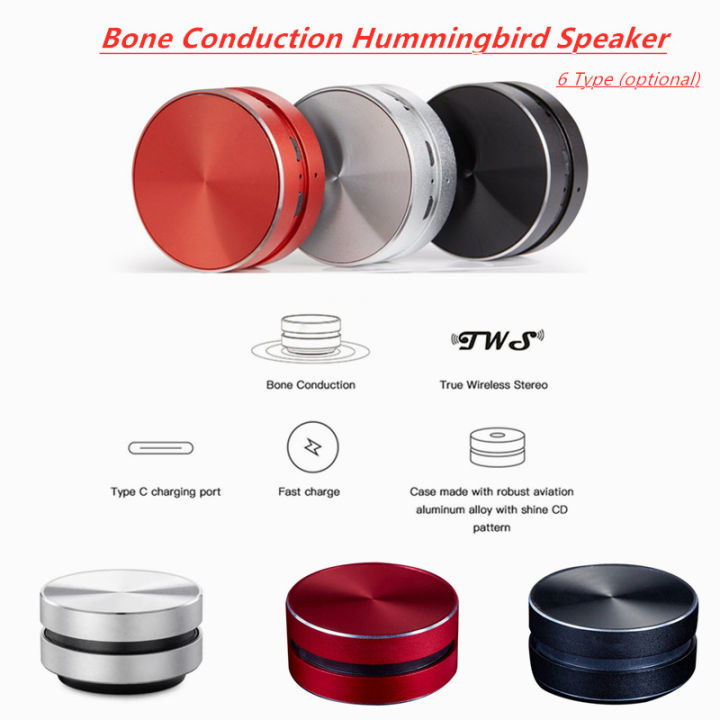 6 Style Mini Bluetooth Humbird Bone-Conducting Speaker Sound Box Bone Conduction Sound Box Stereo Wireless Sound DuraMobi Box