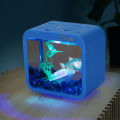 Pet Breeding Tank Arc Design Clamshell Feeding Window Fish Terrarium. 