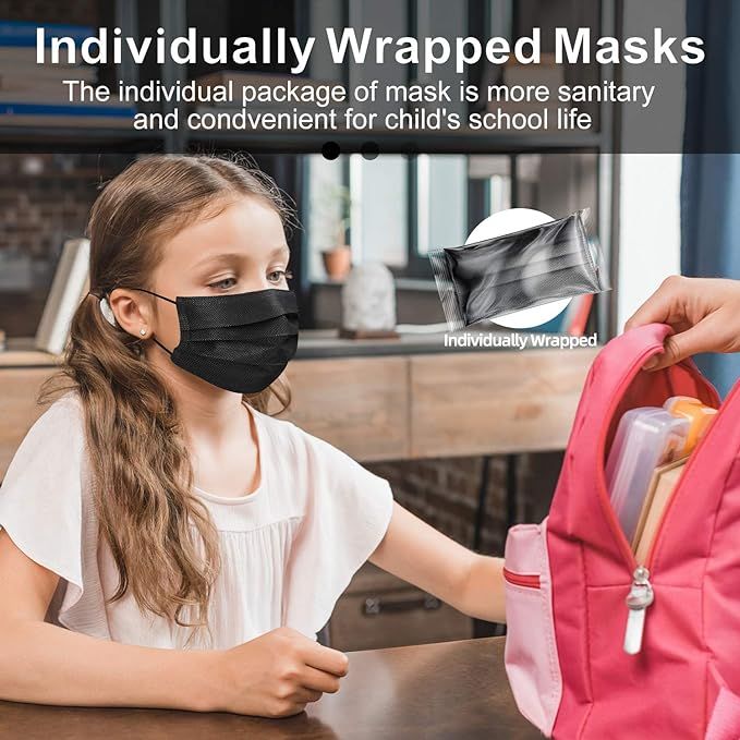 Disposable%20Face%20Mask%20Black,%20Breathable%20Face%20Mask%20%20for%20Kids%20Boys%20Girls%20Individually%20Wrapped%2050%20Pack%20-%20Image%203
