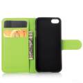 PU Leather Cover For Apple iphone 5 Case Flip Magnetic Closure Stand Wallet Phone Casing. 