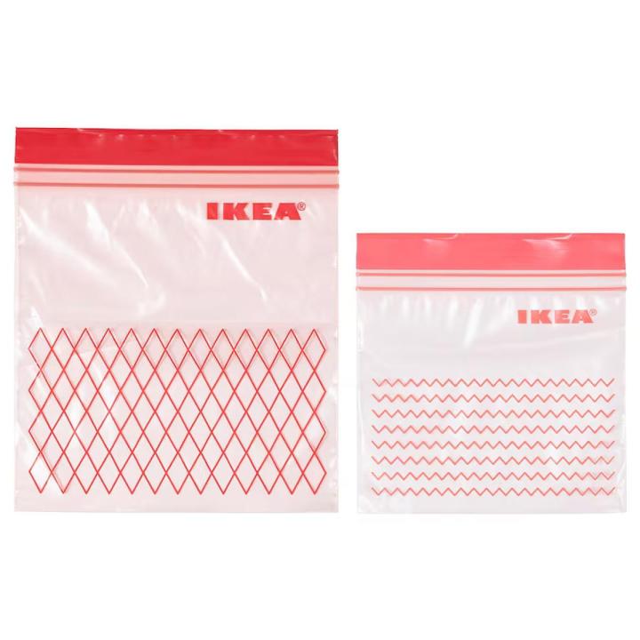 IKEA ISTAD Resealable bag, red, 60 pieces
