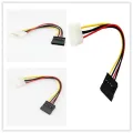 Male-To-Female 4Pin-To-15Pin SATA Power Cables Connector For Hard Drive. 