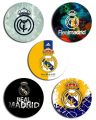 Football Button Badges (Real Madrid) Pack of 5. 