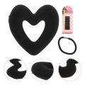 Hair Bun Maker Heart Shaped Donut Bun Maker Hair Donut Sock Bun Form Mini Hair Doughnut Shaper for Short Thin Hair Women Girls Black. 