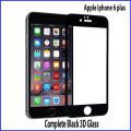 Apple Iphone 6 Plus Black Color Complete Tempered Glass. 