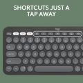 Logitech K380s Pebble Keys 2 Bluetooth Wireless Keyboard-Graphite. 