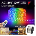 Rope Light 25 Meter to 100 Meter - LED Strip Light Color Changing Remote Control Rgb 5050 Model. 