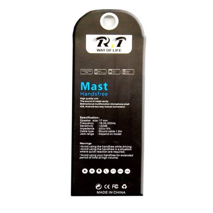 RT Universal Hands Free For Music and Call