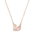 SNPQ Blue Pink Swan Necklace For Women Simple And Elegant Triangle Crystal Necklace Gift Boutique Jewelry Neck Chains Pendant. 