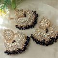 Kundan Earrings Golden and silver long lasting polish fashionable Design. 