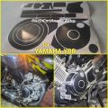 YBR Engine Sticker Kit Black Matt 21 Pieces PVC Vinyl Wrap Sticker for Yamaha Engine. 