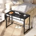 Folding Desk for Small Spaces, 39.4 in No-Assembly Small Computer Desk for Home Office, Space Saving Foldable Table Study Office Desk, Black. 