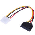 SATA TO IDE Power Cable 15 Pin SATA Male to Molex IDE 4 Pin Female Cable Adapter. 