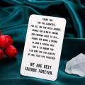 Metal Wallet Card Insert for Friend Female Male BFF Sister Brother Besties Birthday Graduation. 