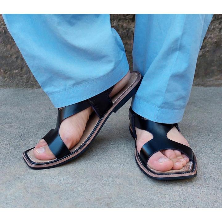 Hilm-Kohati Sandal – Gents – Genuine Leather   with Tyre sole