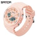 SANDA Watches for Men & Woman both Collection Quartz Machine Analog & Digital both Time Silicone Strap 04 Colours. 
