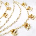 Gold Pearl Sahare Kaan Chain for Girls & Women – Bahubali Style Ear Chain Jewelry | Traditional Hair & Ear Piece. 