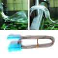 Stainless Steel Tube Cleaning Brush Single End Flexible Aquarium Fish Tank Filter Pump Hose Pipe Brushes Cleaner green 90cm. 