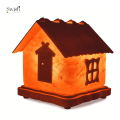 HIMALAYAN SALT LAMP - HOME SHAPE LAMP  - HANDCRAFTED LAMP. 