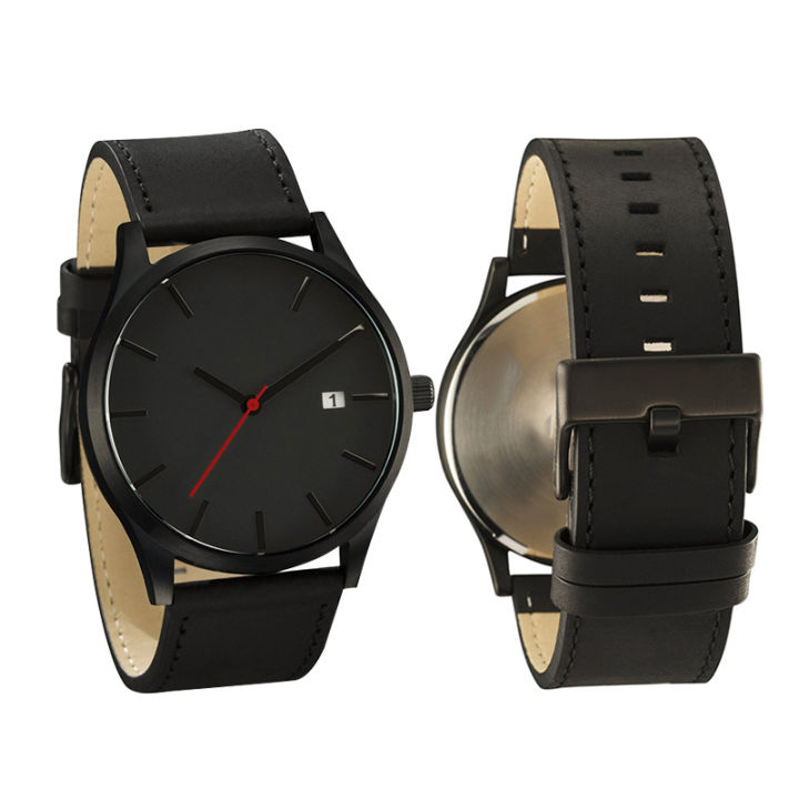 Best%20Quality%20Black%20Leather%20Analog%20Watch%20For%20Men%20With%20Date%20Also%20-%20Image%203
