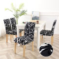 VIP LINK Printed Chair Cover Dining Elastic Chair Cover for Dining Room Spandex Stretch Elastic Office Chair Case Anti-dirty 1pc. 