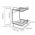 High quality wall mount bathroom rack shelf in black, double layer steel organizer for bathroom accessories ,Bathroom storage shelf  organizer rack. 