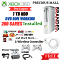 Xbox 360 with 2 Wireless Controllers || 1TB Hard Disk 200 Games installed with handfree free gift. 