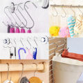 10pcs Stainless Steel S-Shape Hook Kitchen Bedroom Multi-function Railing S Hanger Hook Clasp Holder Hooks Hanging Storage Tools. 