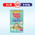 Bona Papa Super Diapers -  Super Economy Pack - Medium Size 3 - 50 Pcs. 