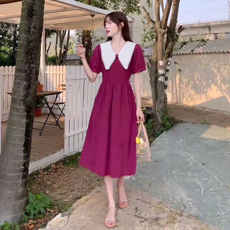 Long dress with collar 2025