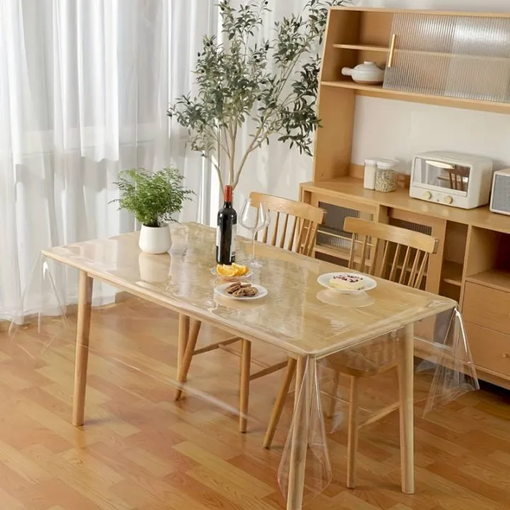 6%20Seater%20%20Premium%20Quality%20PVC(%206%20x%205%20Ft)%20Transparent%20Clear%20Dining%20Table%20Cloth%20/%20Cover%20Plastic%20Table%20Cover%20Protector%20Sheet%20Rectangle%20-%20QS%20Bedding%20-%20Image%202