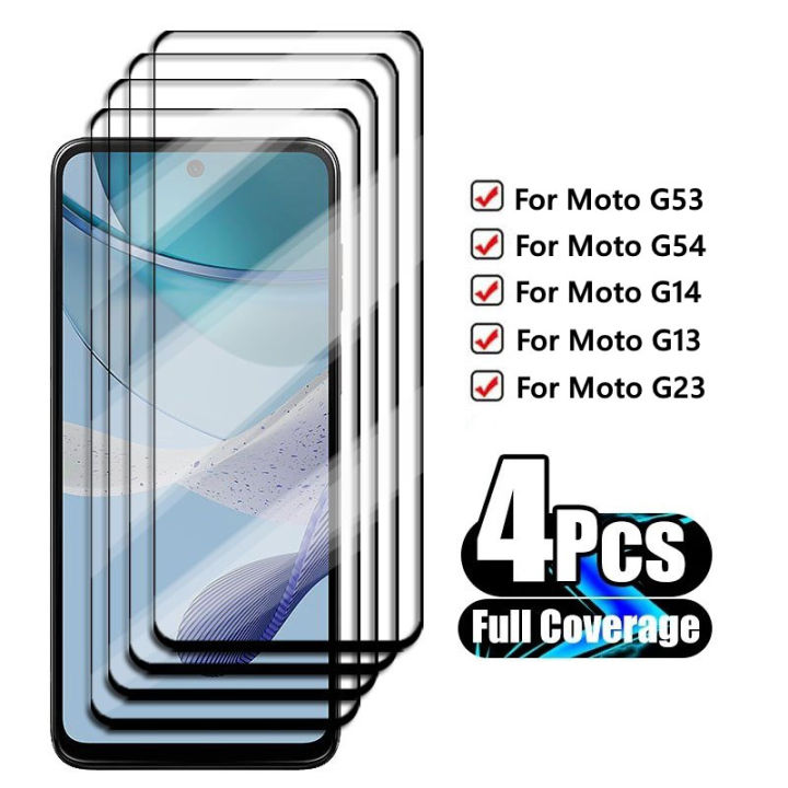 Film Phone Lens Thin G13 G54 G14 Roller Moto 4pcs Glass for Motorola Moto G53 Tempered Glass Moto G53 G23 Screen Protector