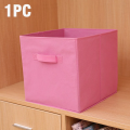 Storage Foldable Cubes Organizer Basket With Inner Base Support Lid Bin Storage Boxes Storage Container with Handles for Travel Moving Toy Storage Box. 