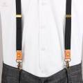 Suspenders for Men Shaped Elastic Straps Heavy Duty with Swivel Hooks Adjustable Casual Pants. 
