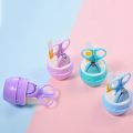 Minime 4Pcs/set Baby Nail Care Set Cute Cartoon Child Scissors Infant Nail Clipper Daily Newborn Nail Shell Shear Manicure Kit. 