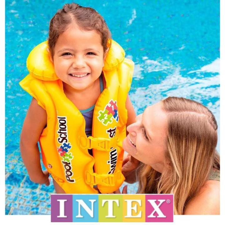 INTEX - Kids Swimming Life Jacket Swimming Vest For Kids Swimming Pool Accessories For Kids Inflatable Swimming Pool Vest