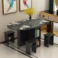 The Simplicity Of The Household Foldable Family Dining Room Table And Chairs. 